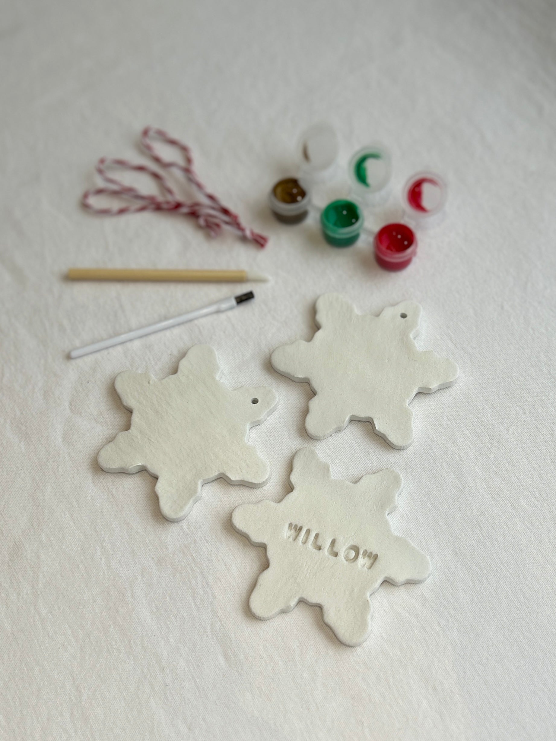 Personalised Paint Your Own Snowflakes